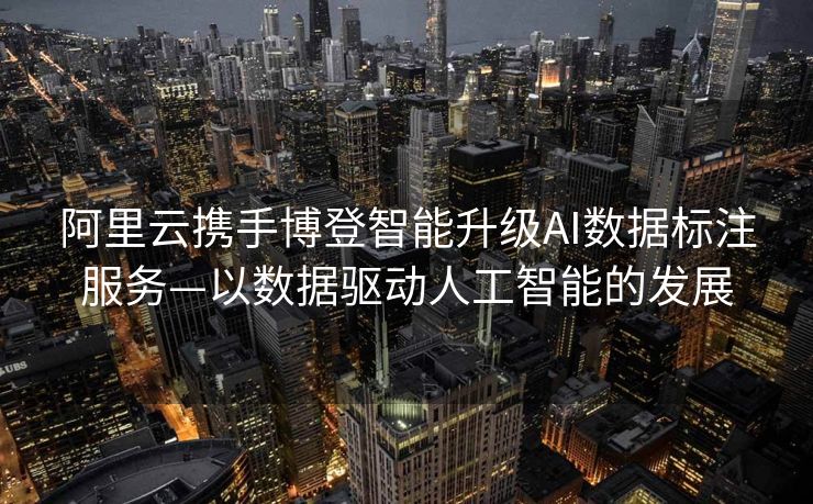 阿里云携手博登智能升级AI数据标注服务—以数据驱动人工智能的发展