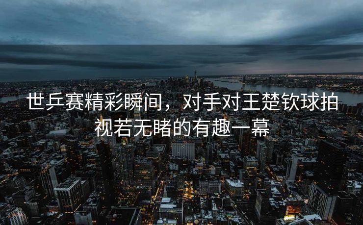 世乒赛精彩瞬间，对手对王楚钦球拍视若无睹的有趣一幕