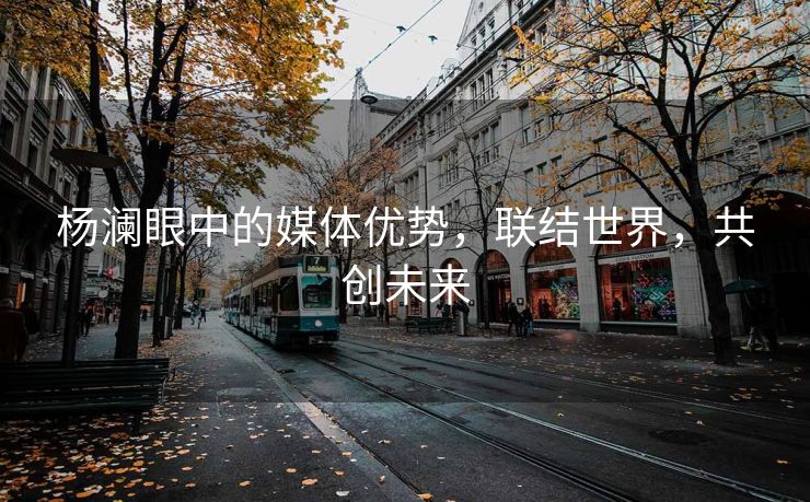 杨澜眼中的媒体优势，联结世界，共创未来