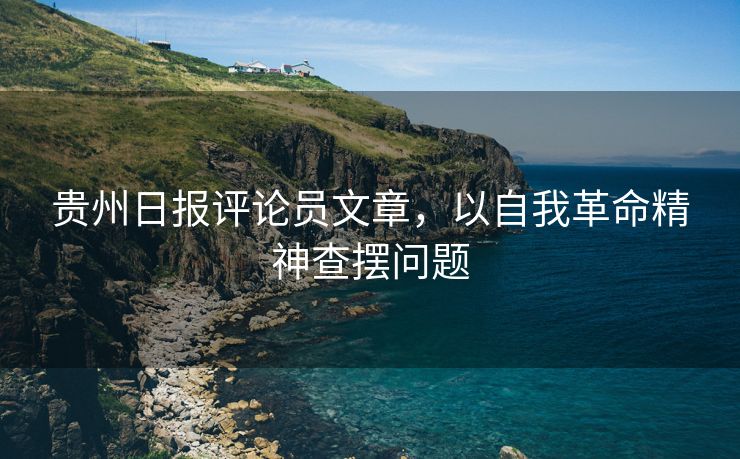 贵州日报评论员文章，以自我革命精神查摆问题