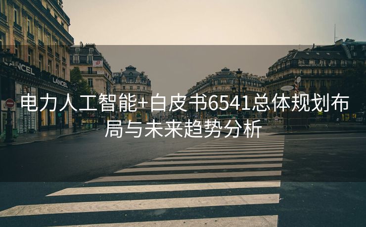 电力人工智能+白皮书6541总体规划布局与未来趋势分析