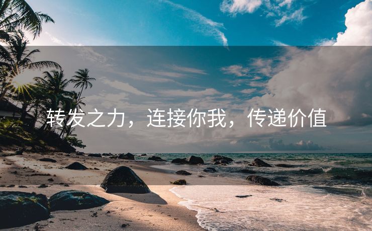 转发之力，连接你我，传递价值