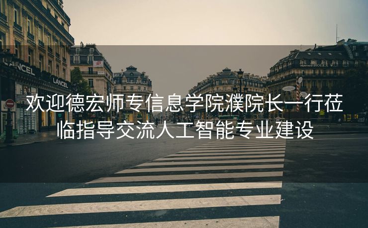 欢迎德宏师专信息学院濮院长一行莅临指导交流人工智能专业建设