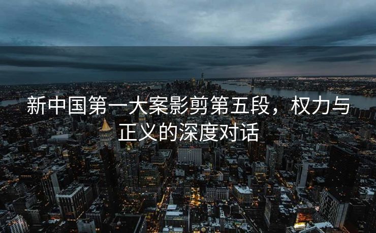 新中国第一大案影剪第五段，权力与正义的深度对话