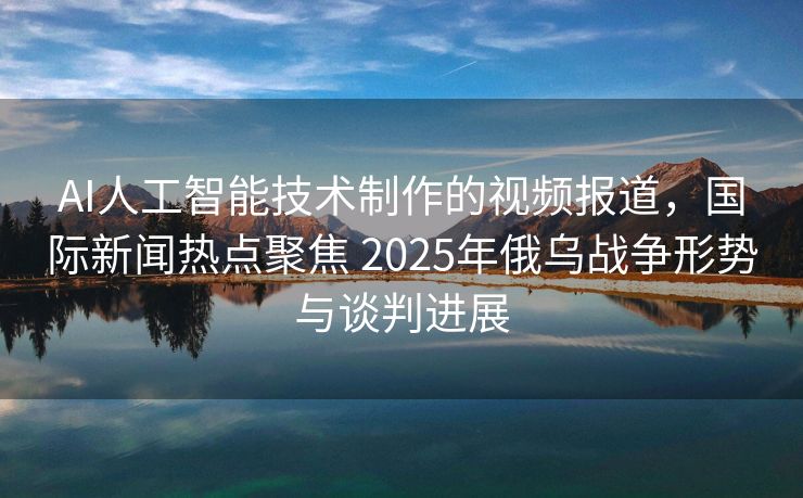 AI人工智能技术制作的视频报道，国际新闻热点聚焦 2025年俄乌战争形势与谈判进展
