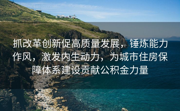 抓改革创新促高质量发展，锤炼能力作风，激发内生动力，为城市住房保障体系建设贡献公积金力量