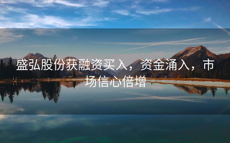盛弘股份获融资买入，资金涌入，市场信心倍增