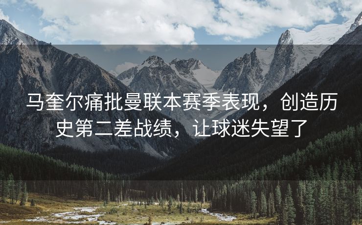马奎尔痛批曼联本赛季表现，创造历史第二差战绩，让球迷失望了