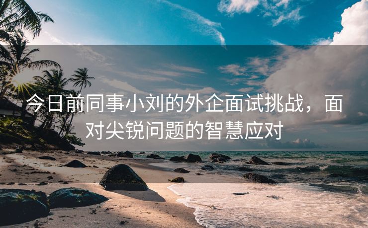 今日前同事小刘的外企面试挑战，面对尖锐问题的智慧应对