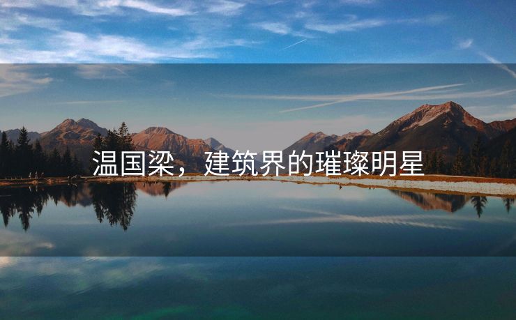 温国梁，建筑界的璀璨明星