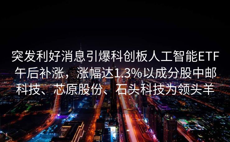 突发利好消息引爆科创板人工智能ETF午后补涨，涨幅达1.3%以成分股中邮科技、芯原股份、石头科技为领头羊