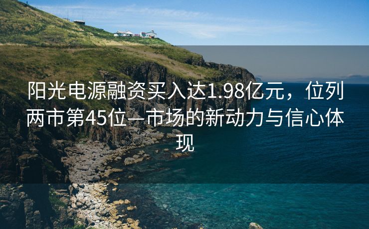 阳光电源融资买入达1.98亿元，位列两市第45位—市场的新动力与信心体现