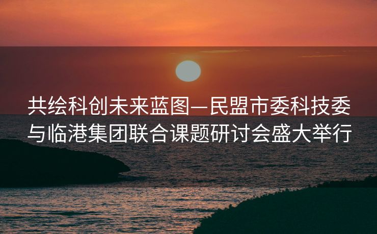 共绘科创未来蓝图—民盟市委科技委与临港集团联合课题研讨会盛大举行