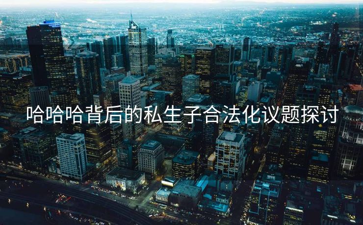 哈哈哈背后的私生子合法化议题探讨