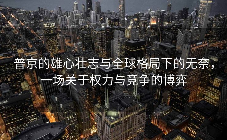 普京的雄心壮志与全球格局下的无奈，一场关于权力与竞争的博弈