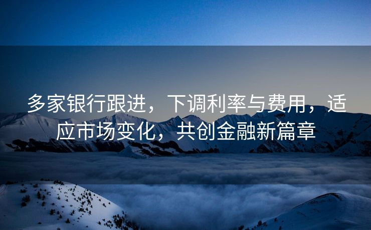 多家银行跟进，下调利率与费用，适应市场变化，共创金融新篇章