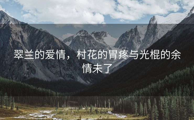 翠兰的爱情，村花的胃疼与光棍的余情未了