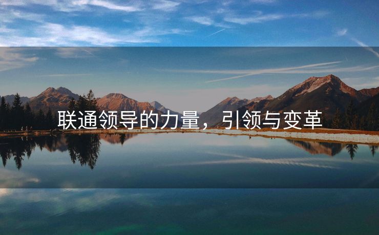 联通领导的力量，引领与变革