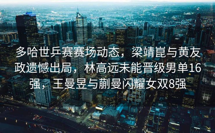 多哈世乒赛赛场动态，梁靖崑与黄友政遗憾出局，林高远未能晋级男单16强，王曼昱与蒯曼闪耀女双8强