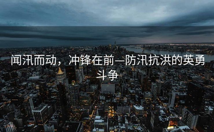 闻汛而动，冲锋在前—防汛抗洪的英勇斗争