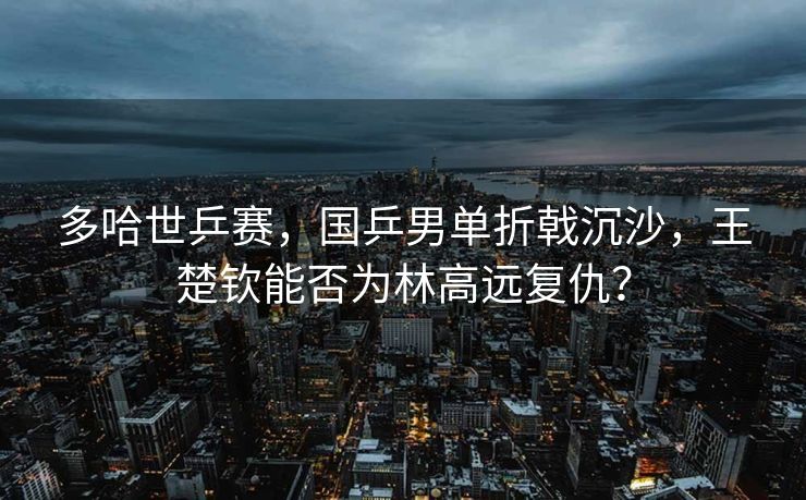 多哈世乒赛，国乒男单折戟沉沙，王楚钦能否为林高远复仇？