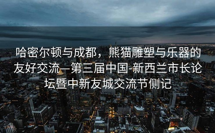 哈密尔顿与成都，熊猫雕塑与乐器的友好交流—第三届中国-新西兰市长论坛暨中新友城交流节侧记