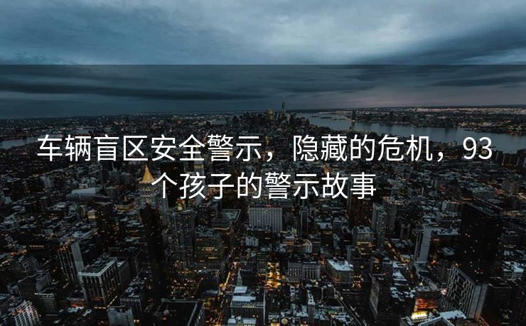 车辆盲区安全警示，隐藏的危机，93个孩子的警示故事