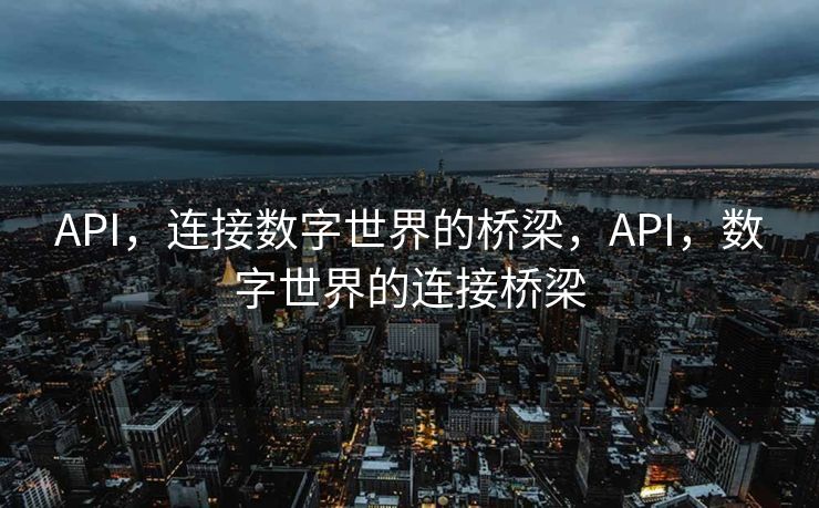 API，连接数字世界的桥梁，API，数字世界的连接桥梁