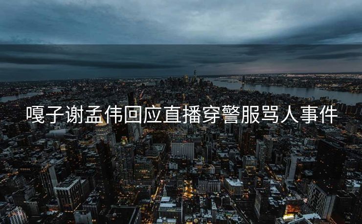嘎子谢孟伟回应直播穿警服骂人事件