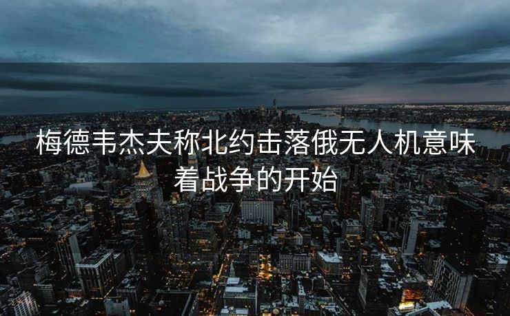 梅德韦杰夫称北约击落俄无人机意味着战争的开始