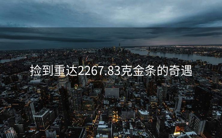 捡到重达2267.83克金条的奇遇