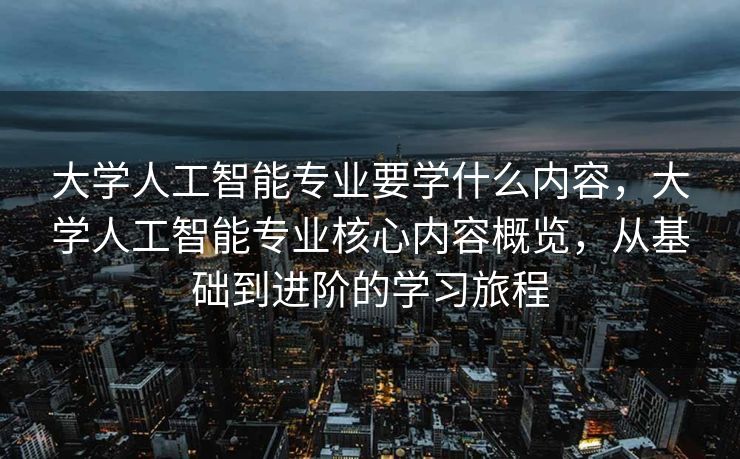 大学人工智能专业要学什么内容，大学人工智能专业核心内容概览，从基础到进阶的学习旅程