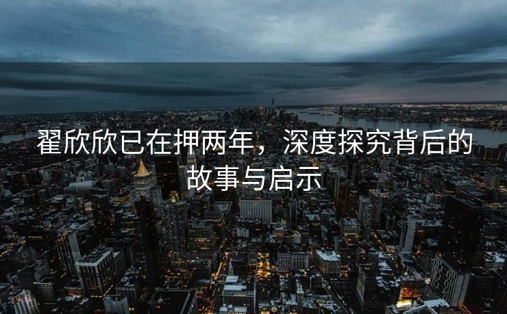 翟欣欣已在押两年，深度探究背后的故事与启示