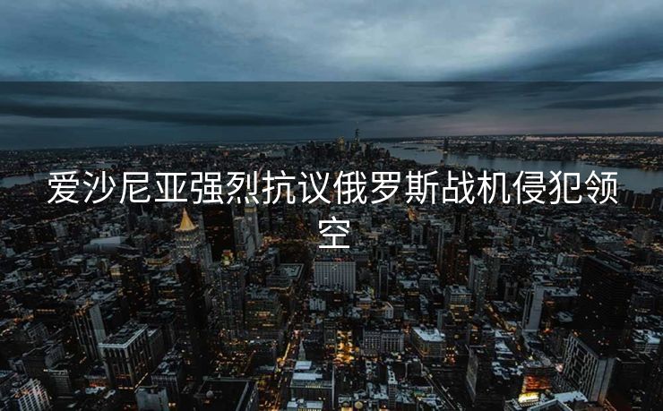爱沙尼亚强烈抗议俄罗斯战机侵犯领空