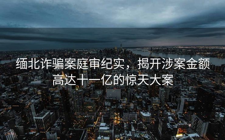 缅北诈骗案庭审纪实，揭开涉案金额高达十一亿的惊天大案