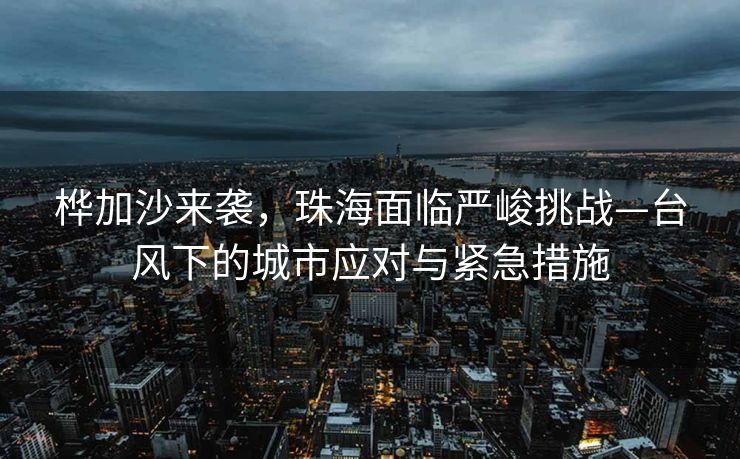 桦加沙来袭，珠海面临严峻挑战—台风下的城市应对与紧急措施