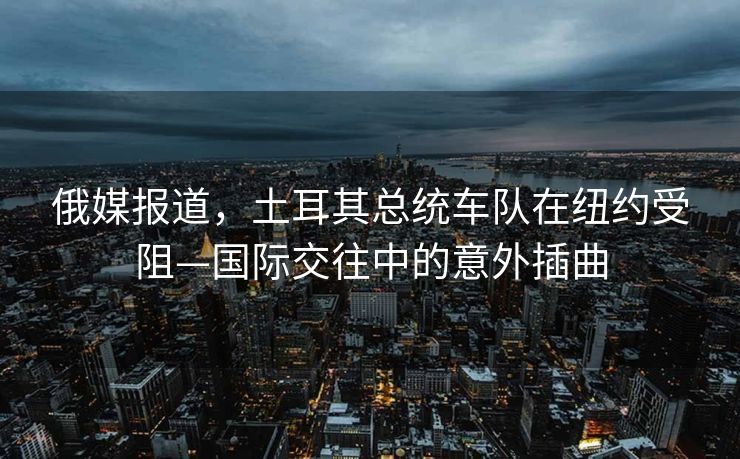 俄媒报道，土耳其总统车队在纽约受阻—国际交往中的意外插曲