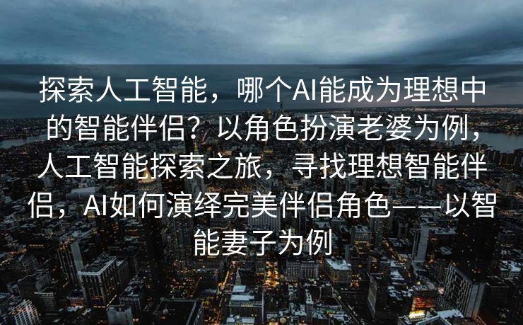 探索人工智能，哪个AI能成为理想中的智能伴侣？以角色扮演老婆为例，人工智能探索之旅，寻找理想智能伴侣，AI如何演绎完美伴侣角色——以智能妻子为例
