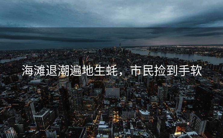 海滩退潮遍地生蚝，市民捡到手软