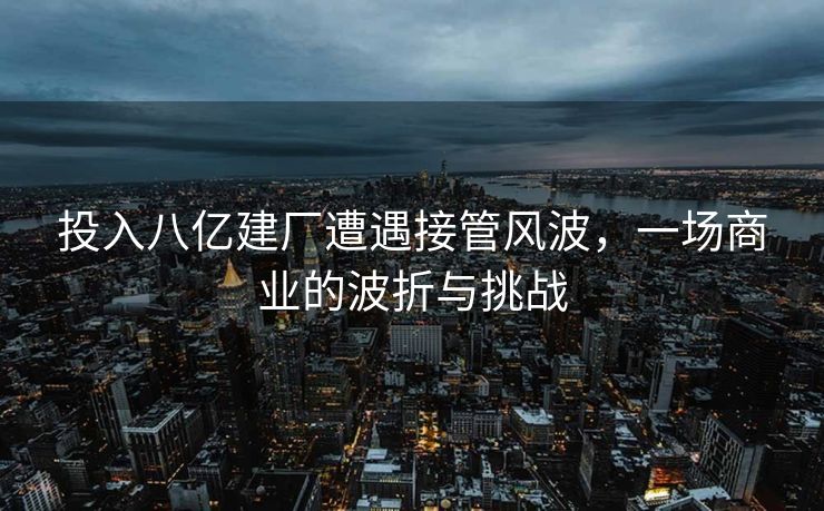投入八亿建厂遭遇接管风波，一场商业的波折与挑战