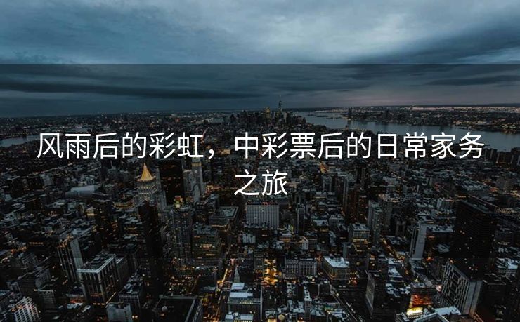 风雨后的彩虹，中彩票后的日常家务之旅