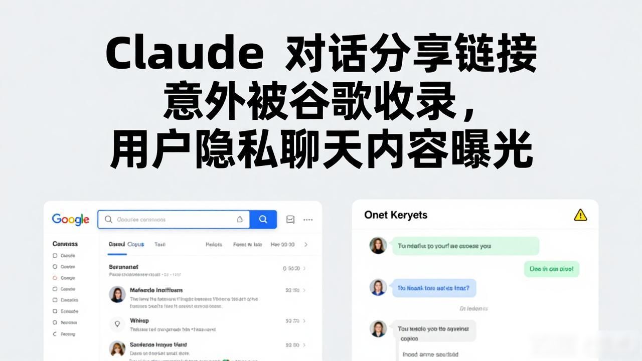 Claude 对话分享链接意外被谷歌收录，用户隐私聊天内容曝光
