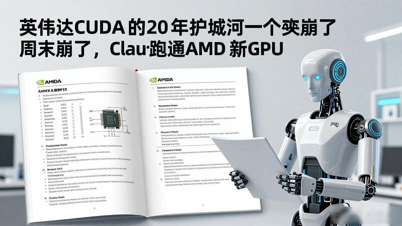 英伟达 CUDA 的 20 年护城河一个周末崩了，Claude 独自跑通 AMD 新 GPU