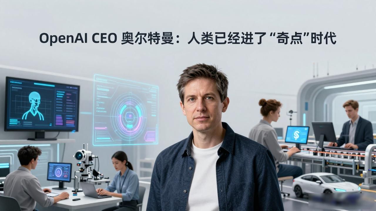OpenAI CEO 奥尔特曼：人类已经进入了“奇点”时代