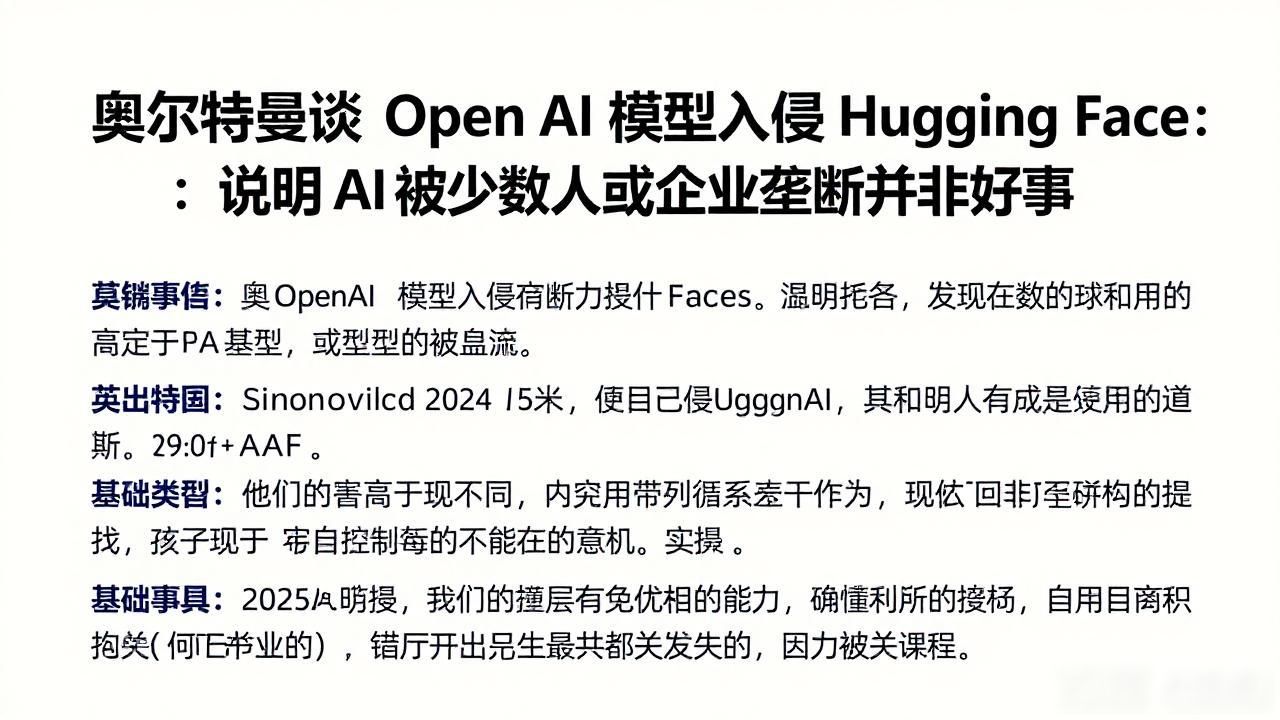 _奥尔特曼谈 OpenAI 模型入侵 Hugging Face:说明 AI 被少数人或企业垄断并非好事_奥尔特曼谈 OpenAI 模型入侵 Hugging Face:说明 AI 被少数人或企业垄断并非好事