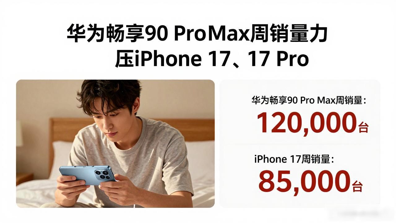 华为畅享90 Pro Max周销量力压iPhone 17、17 Pro