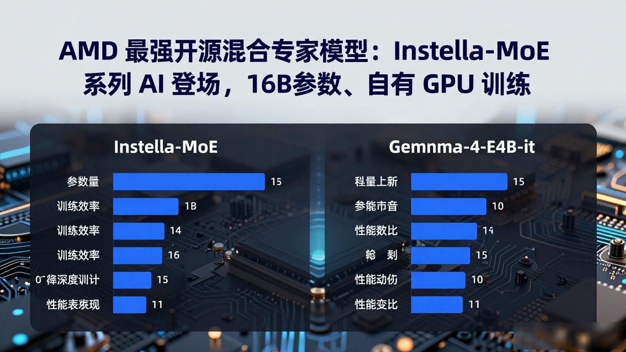 AMD 最强开源混合专家模型：Instella-MoE 系列 AI 登场，16B 参数、自有 GPU 训练