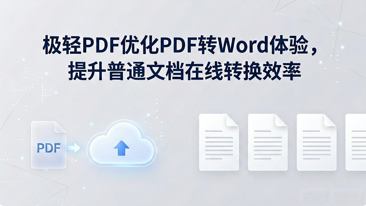 极轻PDF优化PDF转Word体验，提升普通文档在线转换效率