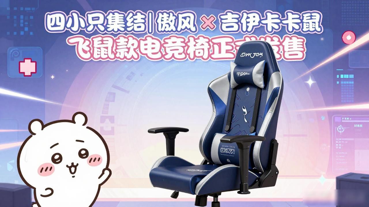 四小只集结|傲风×吉伊卡哇飞鼠款电竞椅正式发售