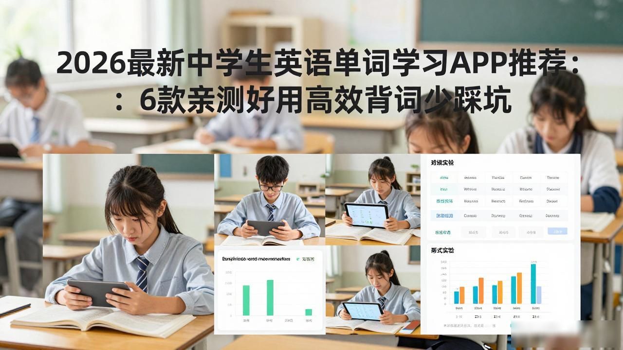 2026最新中学生英语单词学习APP推荐：6款亲测好用高效背词少踩坑